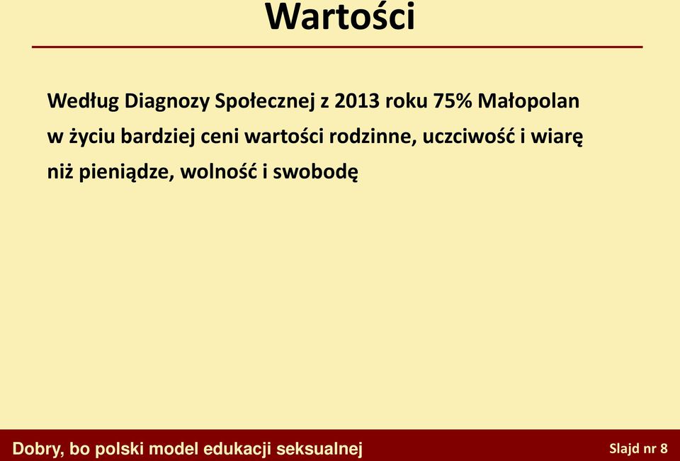 uczciwość i wiarę niż pieniądze, wolność i swobodę