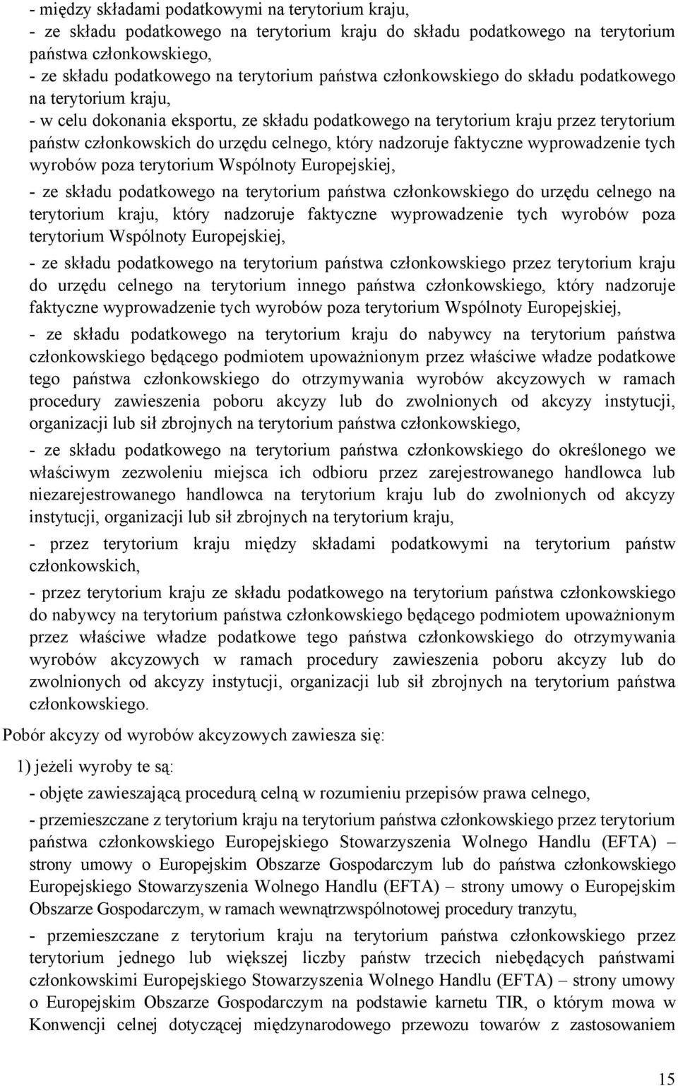 nadzoruje faktyczne wyprowadzenie tych wyrobów poza terytorium Wspólnoty Europejskiej, - ze składu podatkowego na terytorium państwa członkowskiego do urzędu celnego na terytorium kraju, który