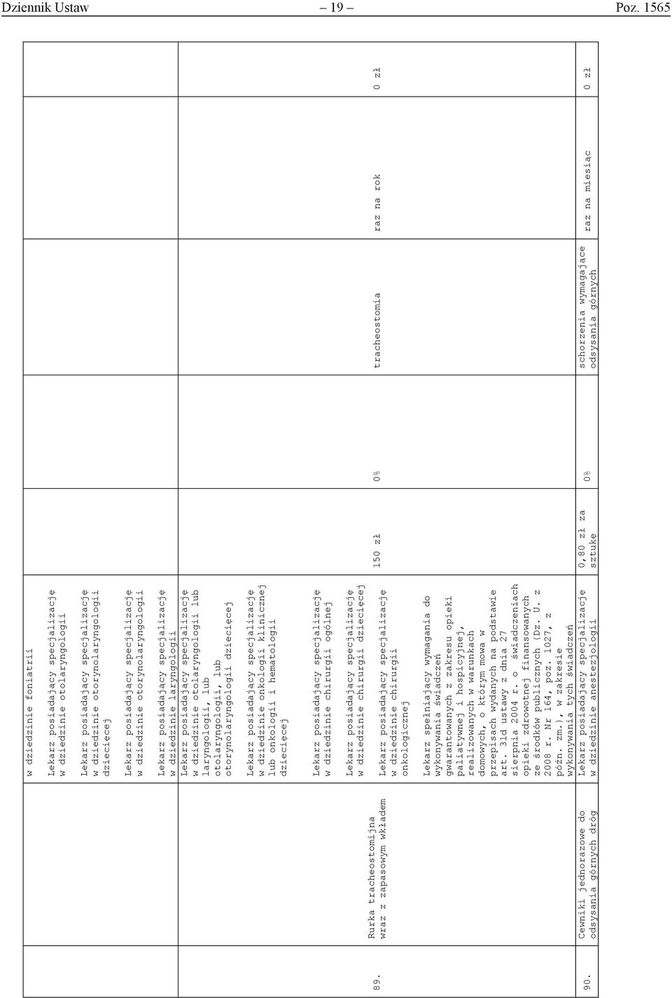 otorynolaryngologii w dziedzinie laryngologii w dziedzinie otolaryngologii lub laryngologii, lub otolaryngologii, lub otorynolaryngologii w dziedzinie onkologii klinicznej lub onkologii i hematologii