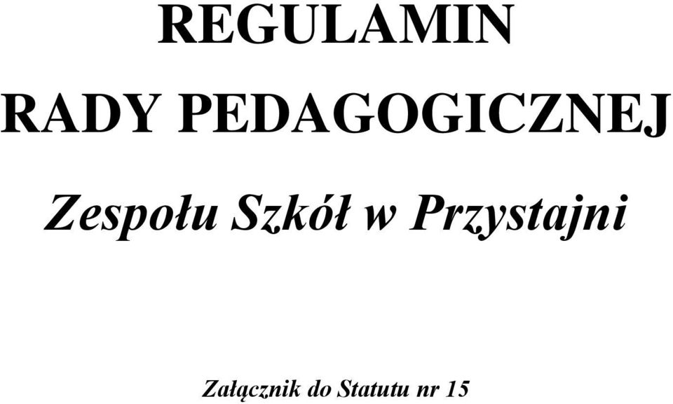 Zespołu Szkół w