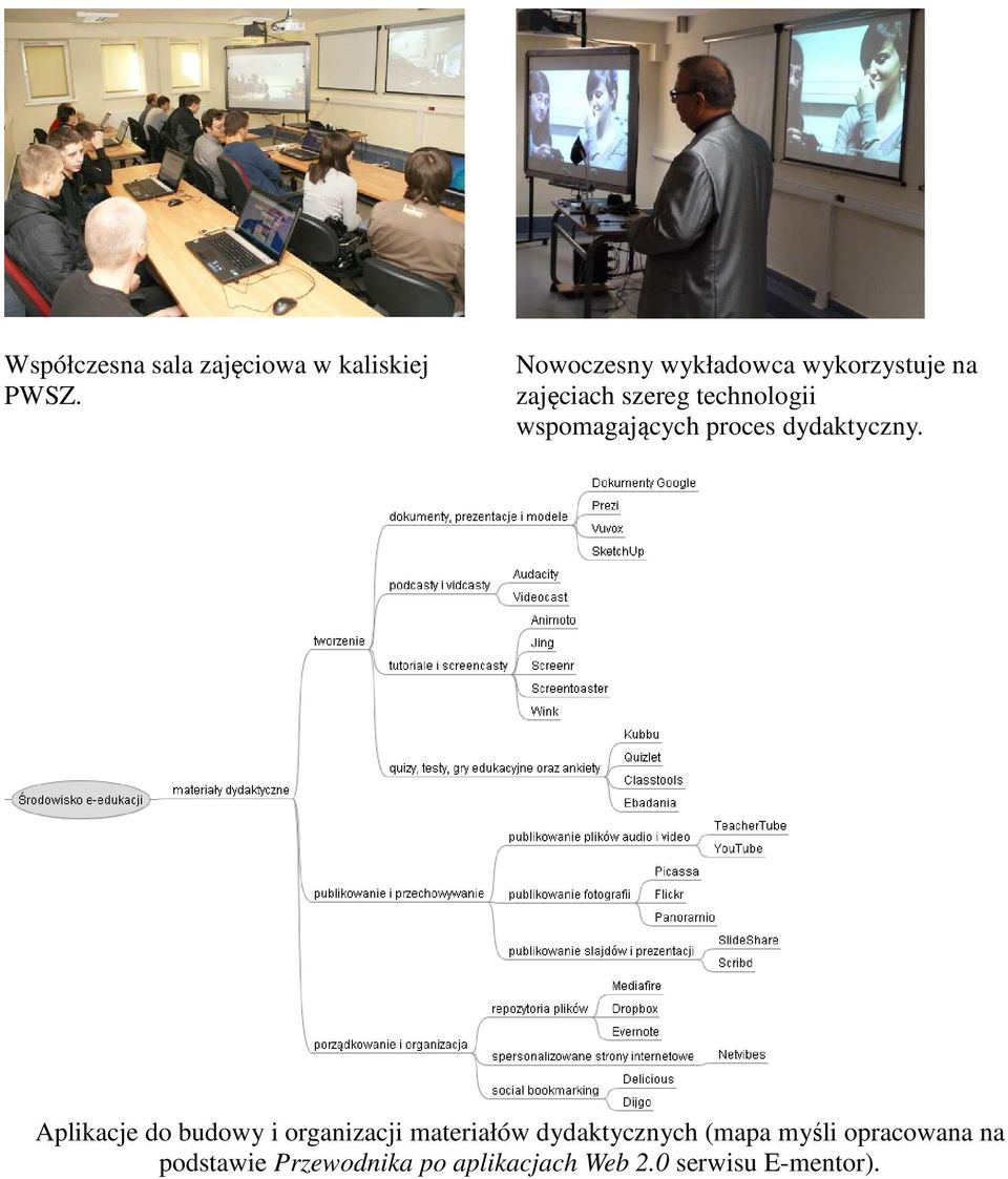 wspomagających proces dydaktyczny.