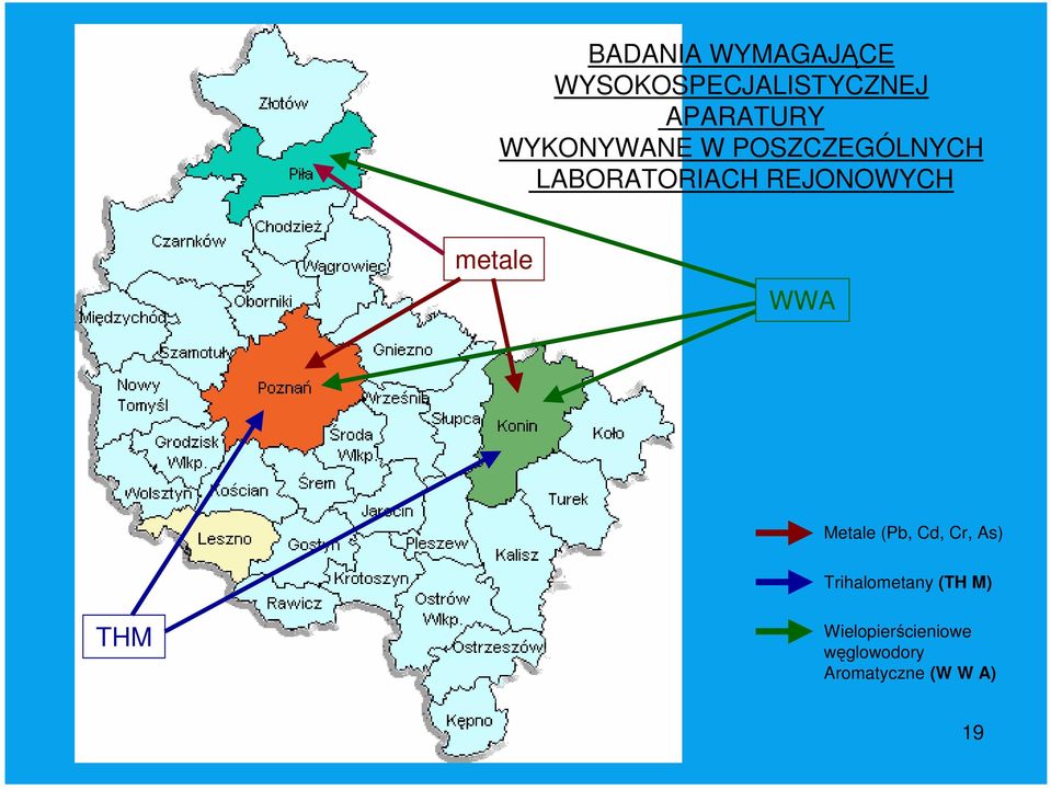 metale WWA Metale (Pb, Cd, Cr, As) Trihalometany (TH