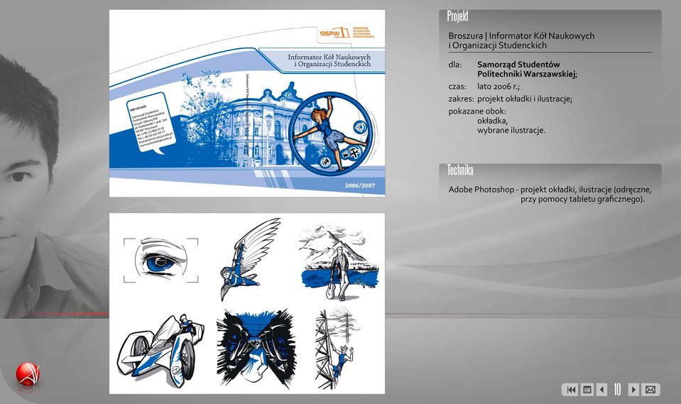 ; zakres: projekt okładki i ilustracje; okładka, wybrane ilustracje.