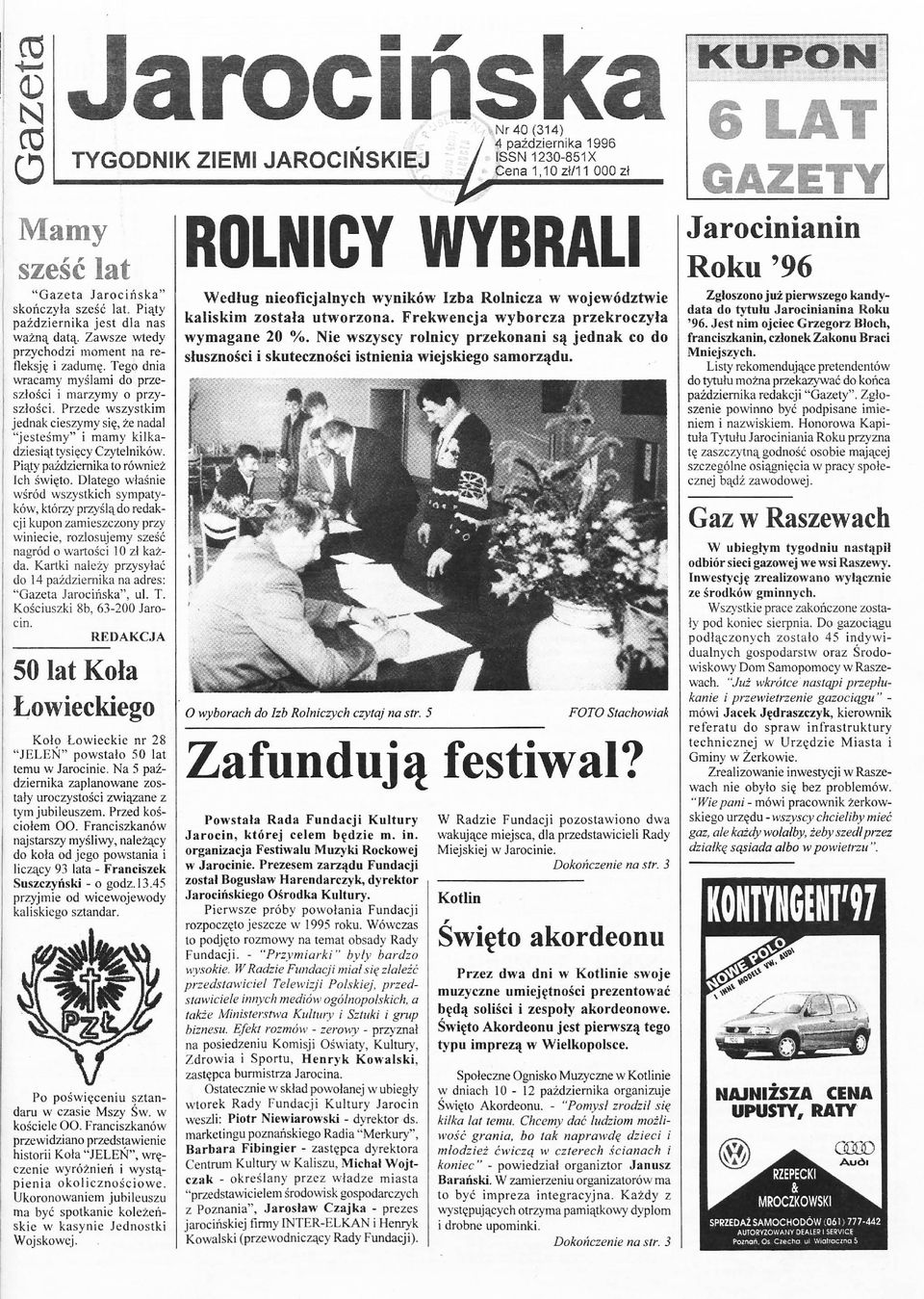 Przede wszystkim jednak cieszymy s ię, że nadal "je steś m y " i mamy kilkadziesiąt ty s i ęcy Czytelników. Piąty października to róvmież Ich św ięto.