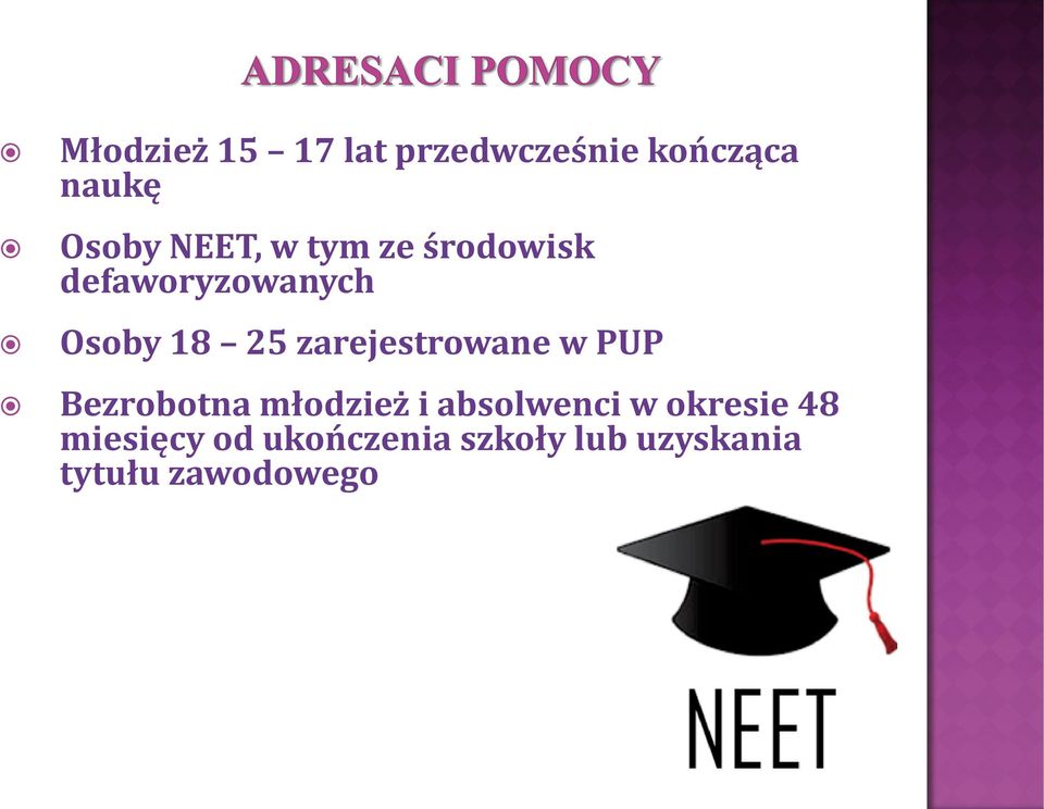 zarejestrowane w PUP Bezrobotna młodzież i absolwenci w