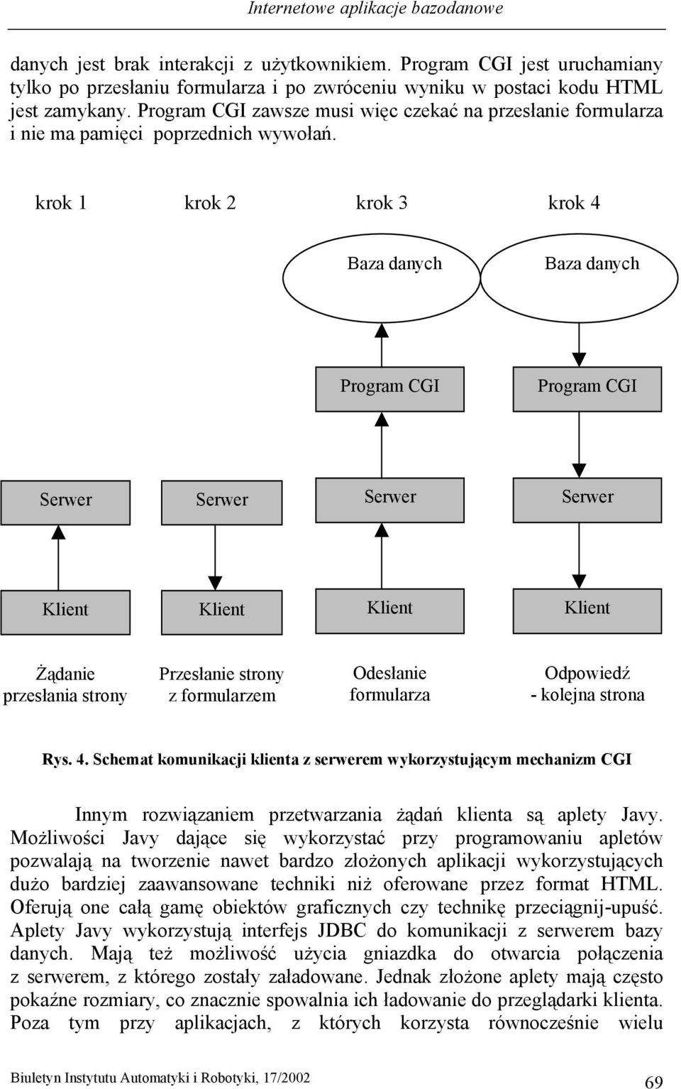 krok 1 krok 2 krok 3 krok 4 Baza danych Baza danych Program CGI Program CGI Serwer Serwer Serwer Serwer Klient Klient Klient Klient Żądanie przesłania strony Przesłanie strony z formularzem Odesłanie