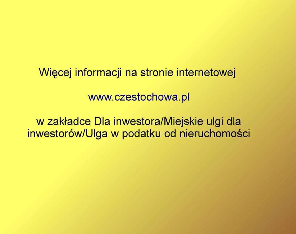 pl w zakładce Dla inwestora/miejskie