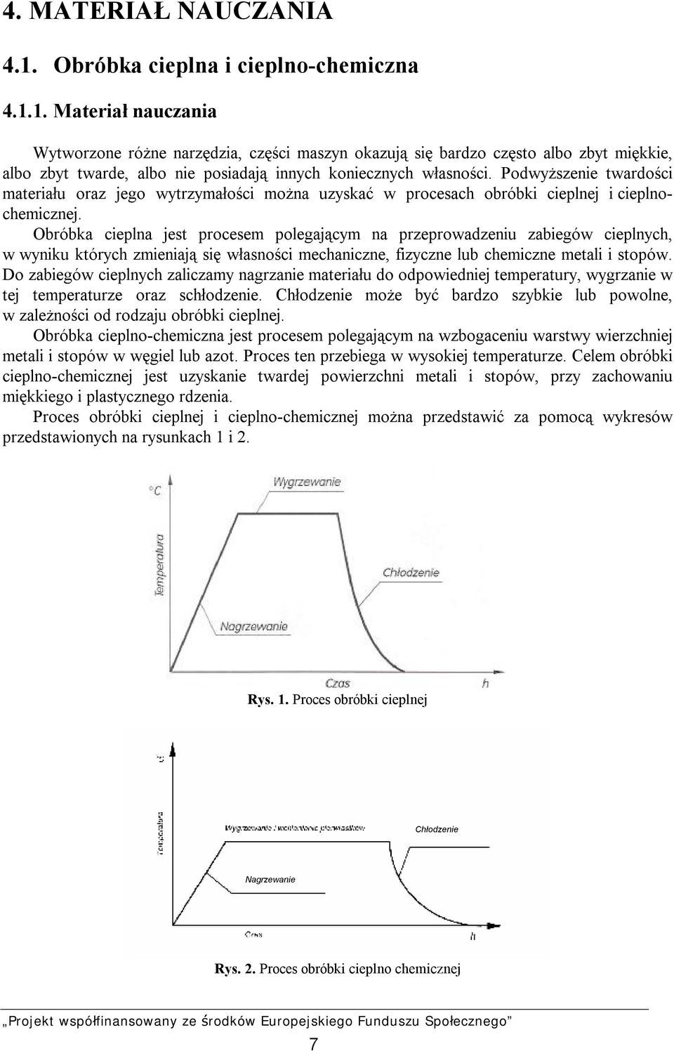 Obróbka cieplna jest procesem polegającym na przeprowadzeniu zabiegów cieplnych, w wyniku których zmieniają się własności mechaniczne, fizyczne lub chemiczne metali i stopów.