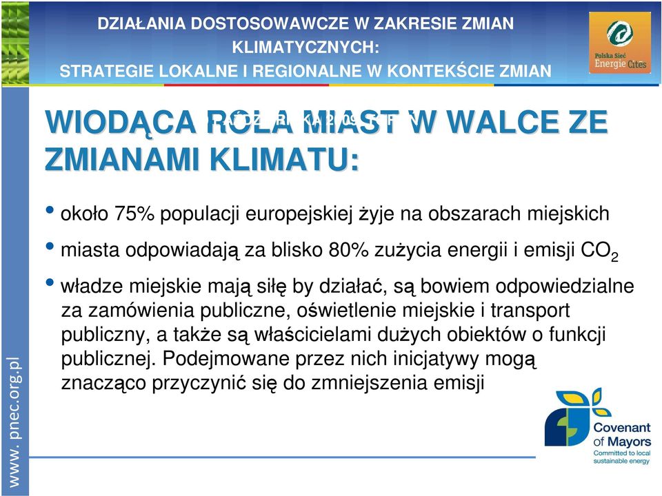 odpowiedzialne za zamówienia publiczne, oświetlenie miejskie i transport publiczny, a takŝe są właścicielami