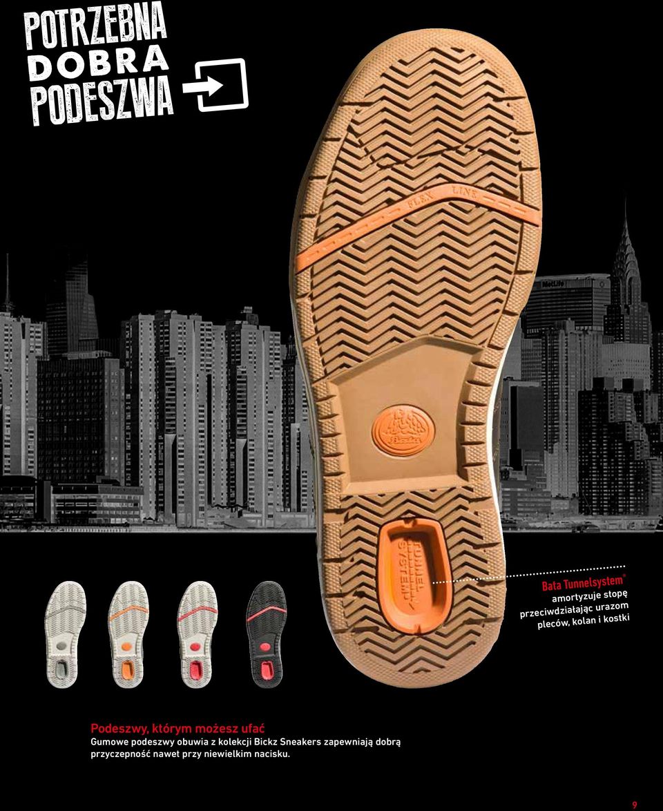 ufać Gumowe podeszwy obuwia z kolekcji Bickz Sneakers