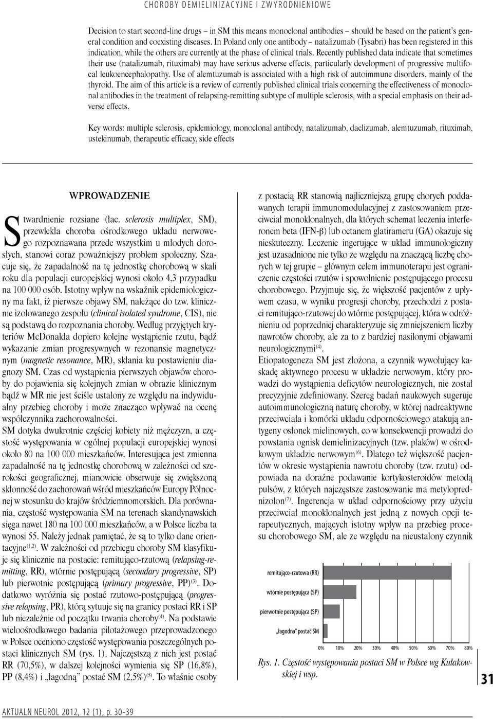 Recently published data indicate that sometimes their use (natalizumab, rituximab) may have serious adverse effects, particularly development of progressive multifocal leukoencephalopathy.