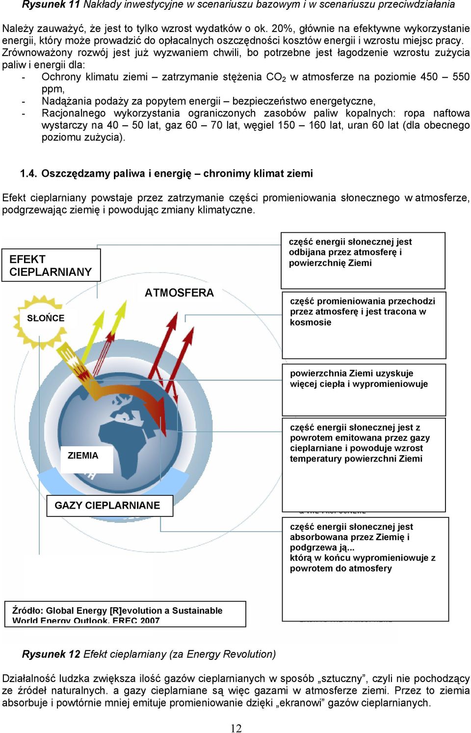 Zrównoważony rozwój jest już wyzwaniem chwili, bo potrzebne jest łagodzenie wzrostu zużycia paliw i energii dla: - Ochrony klimatu ziemi zatrzymanie stężenia CO 2 w atmosferze na poziomie 450 550