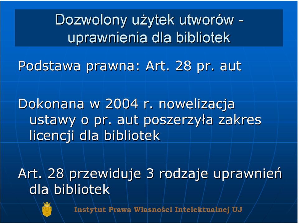 nowelizacja ustawy o pr.