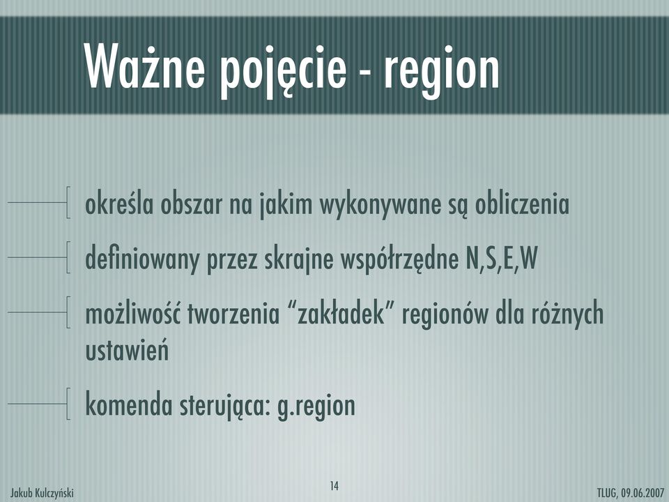 współrzędne N,S,E,W możliwość tworzenia zakładek