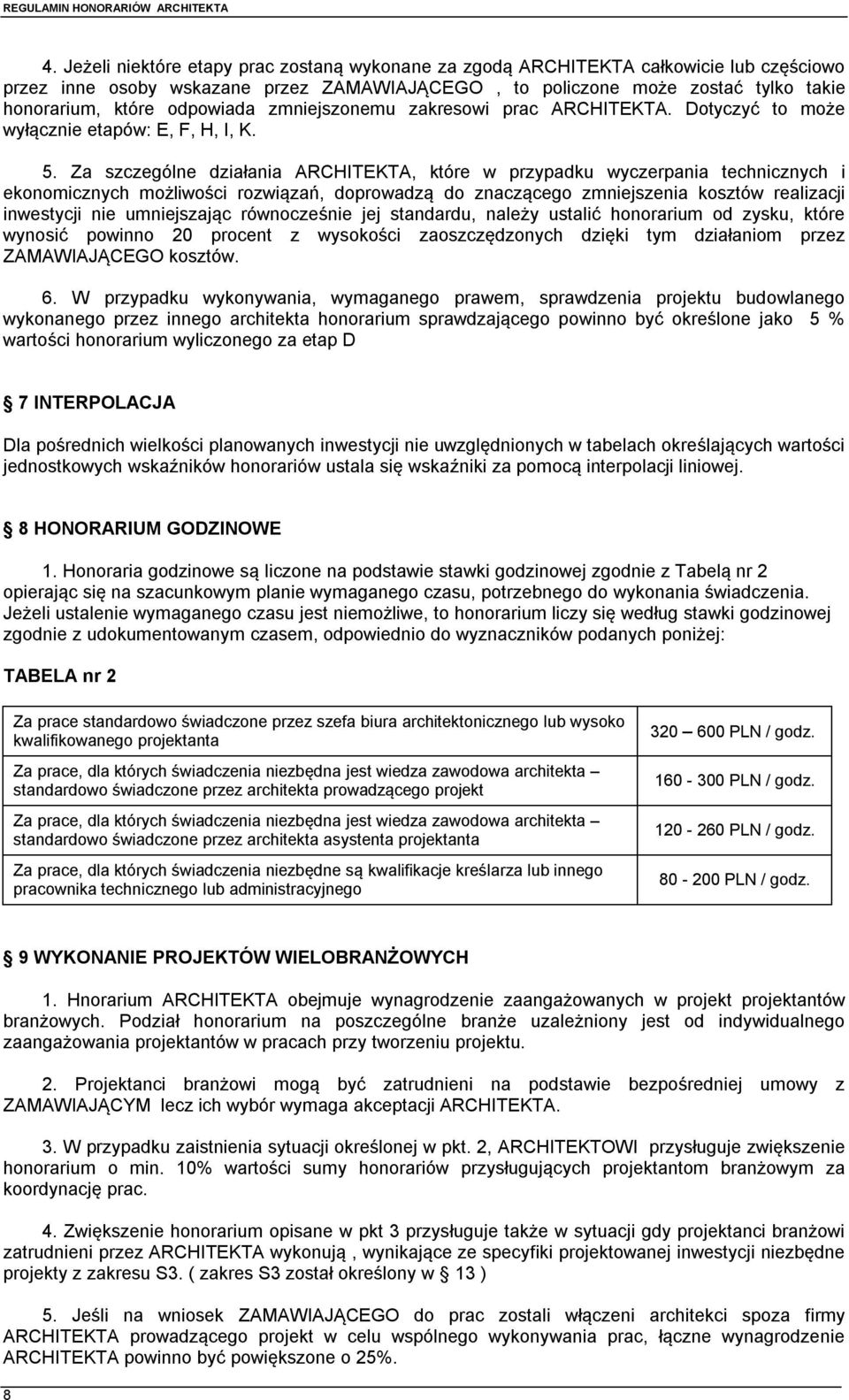 Za szczególne działania ARCHITEKTA, które w przypadku wyczerpania technicznych i ekonomicznych możliwości rozwiązań, doprowadzą do znaczącego zmniejszenia kosztów realizacji inwestycji nie