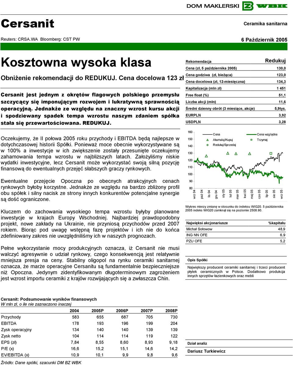 Jednakże ze względu na znaczny wzrost kursu akcji i spodziewany spadek tempa wzrostu naszym zdaniem spółka stała się przewartościowana. REDUKUJ.