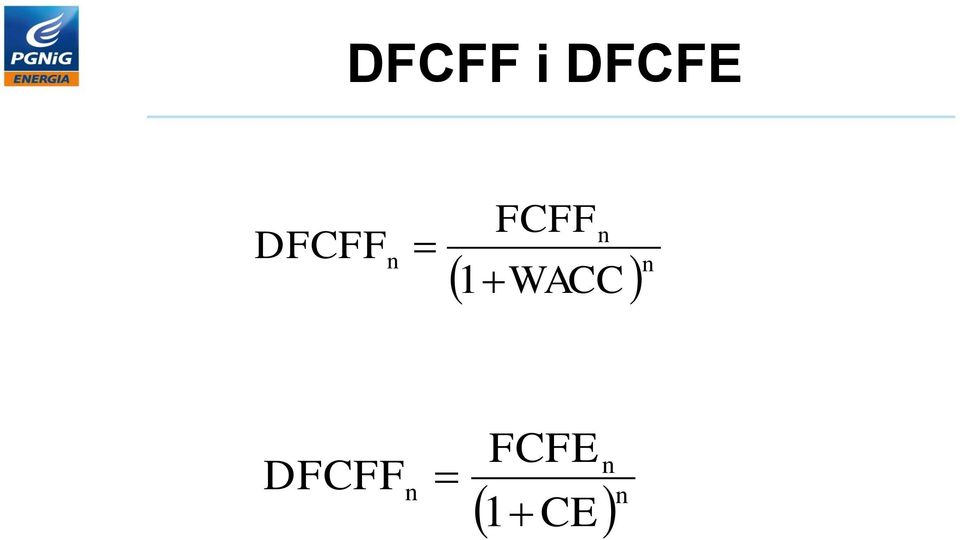 FCFF 1 WACC