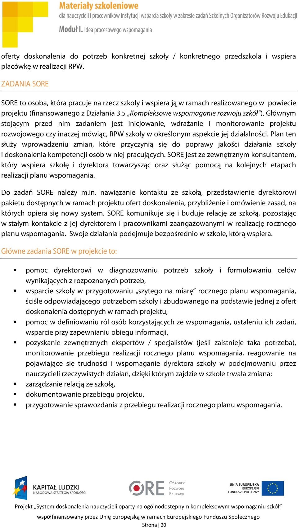 Głównym stojącym przed nim zadaniem jest inicjowanie, wdrażanie i monitorowanie projektu rozwojowego czy inaczej mówiąc, RPW szkoły w określonym aspekcie jej działalności.