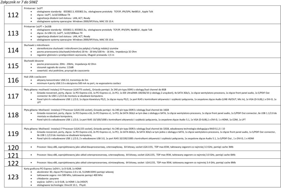 MAC OS 10.4. Printserver 1xLPT + 2xUSB obsługiwane standardy: IEEE802.3, IEEE802.3u, obsługiwane protokoły TCP/IP, IPX/SPX, NetBEUI, Apple Talk złącza: 2x USB 2.