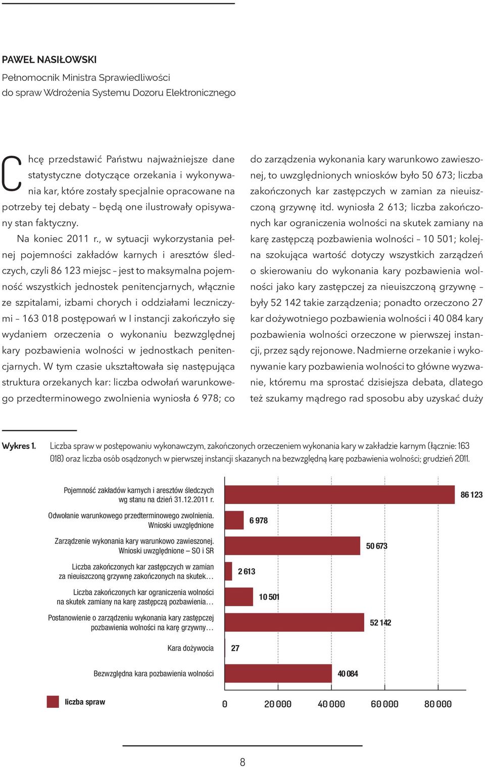 , w sytuacji wykorzystania pełnej pojemności zakładów karnych i aresztów śledczych, czyli 86 123 miejsc jest to maksymalna pojemność wszystkich jednostek penitencjarnych, włącznie ze szpitalami,