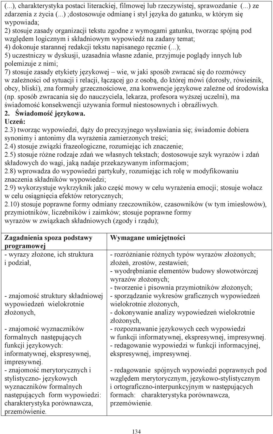 wypowiedź na zadany temat; 4) dokonuje starannej redakcji tekstu napisanego ręcznie (.