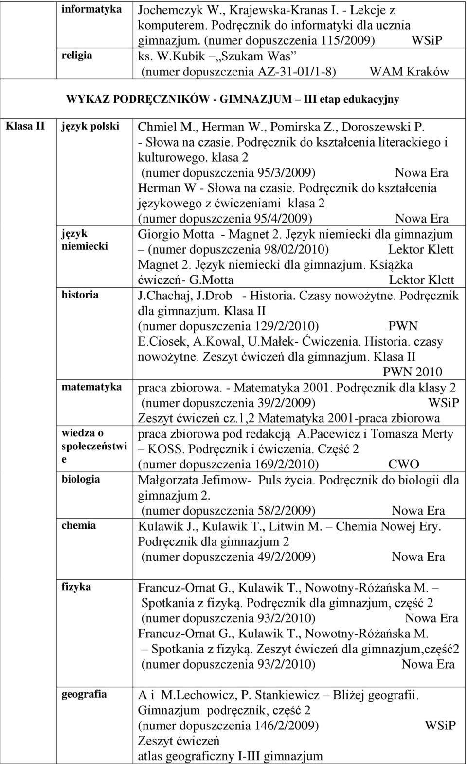 Podręcznik do kształcenia językowego z ćwiczeniami klasa 2 język niemiecki (numer dopuszczenia 95/4/2009) Giorgio Motta - Magnet 2.