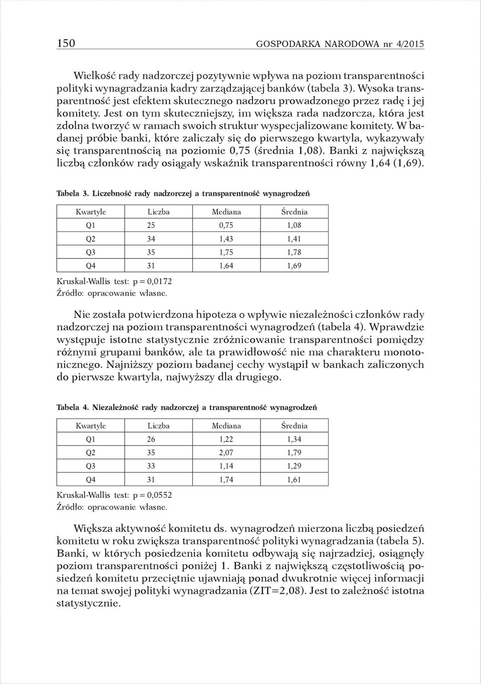 Jest on tym skuteczniejszy, im większa rada nadzorcza, która jest zdolna tworzyć w ramach swoich struktur wyspecjalizowane komitety.