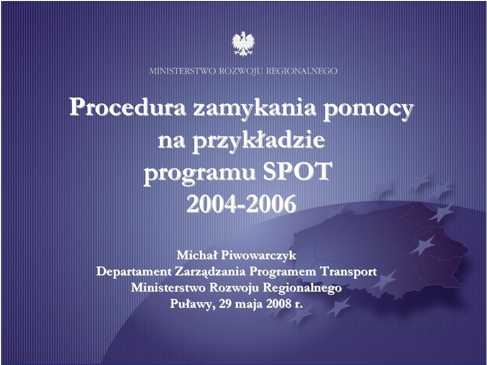 Departament Zarządzania Programem Transport