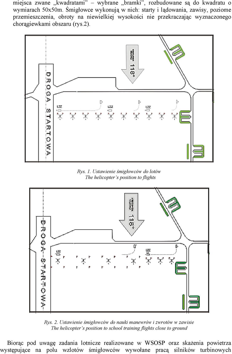 obszaru (rys.2). Rys. 1. Ustawienie śmigłowców do lotów The helicopter s position to flights Rys. 2.