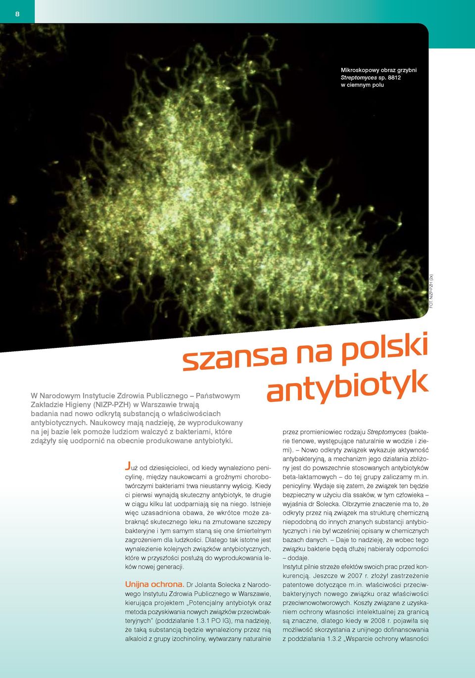 Naukowcy mają nadzieję, że wyprodukowany na jej bazie lek pomoże ludziom walczyć z bakteriami, które zdążyły się uodpornić na obecnie produkowane antybiotyki.