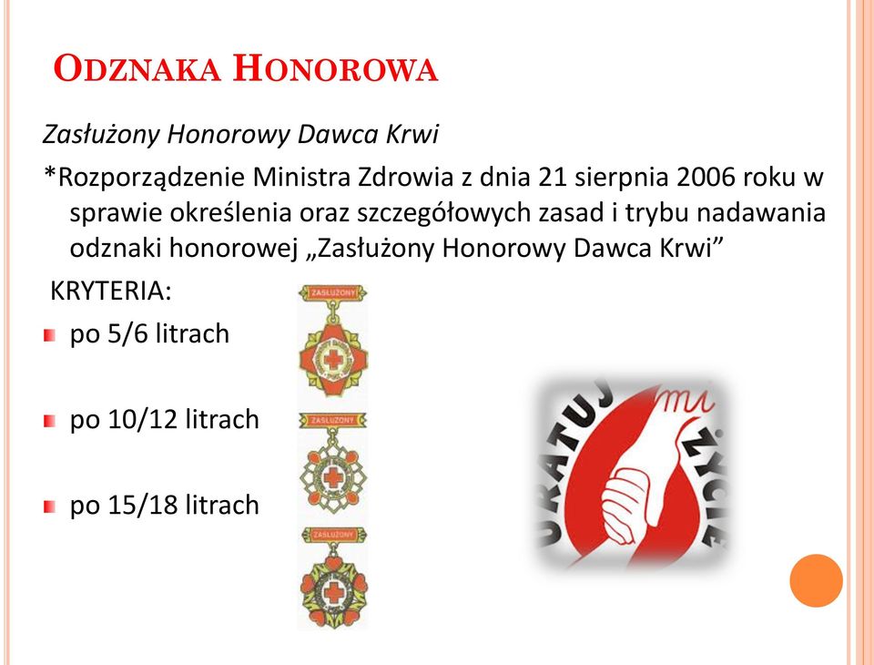 oraz szczegółowych zasad i trybu nadawania odznaki honorowej