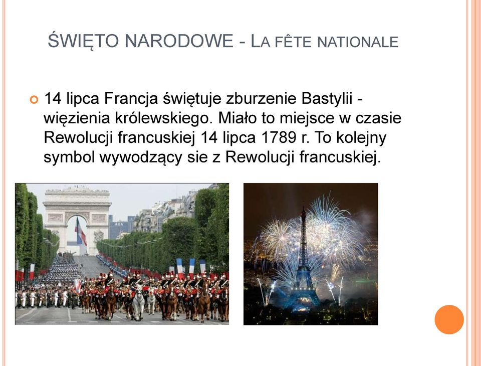 Miało to miejsce w czasie Rewolucji francuskiej 14 lipca