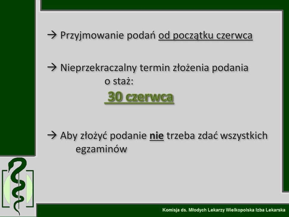 złożenia podania o staż: Aby złożyć