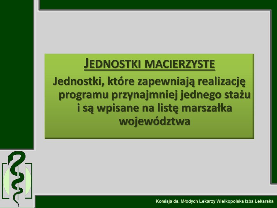 programu przynajmniej jednego