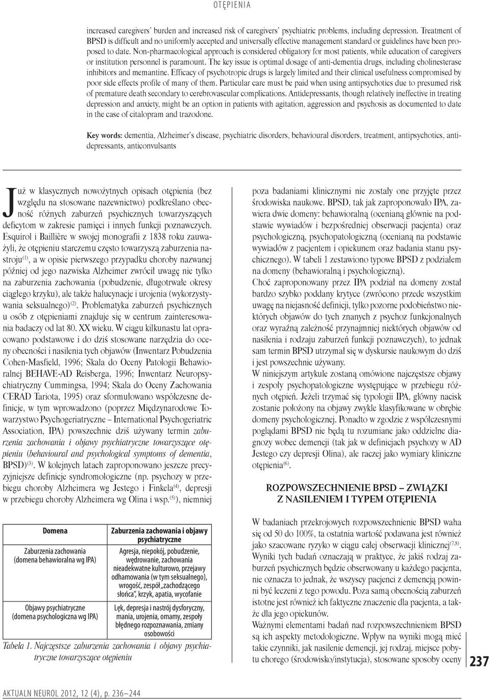 Non-pharmacological approach is considered obligatory for most patients, while education of caregivers or institution personnel is paramount.