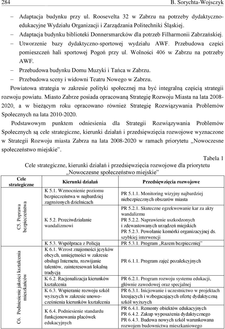 Utworzenie bazy dydaktyczno-sportowej wydziału AWF. Przebudowa części pomieszczeń hali sportowej Pogoń przy ul. Wolności 406 w Zabrzu na potrzeby AWF. Przebudowa budynku Domu Muzyki i Tańca w Zabrzu.