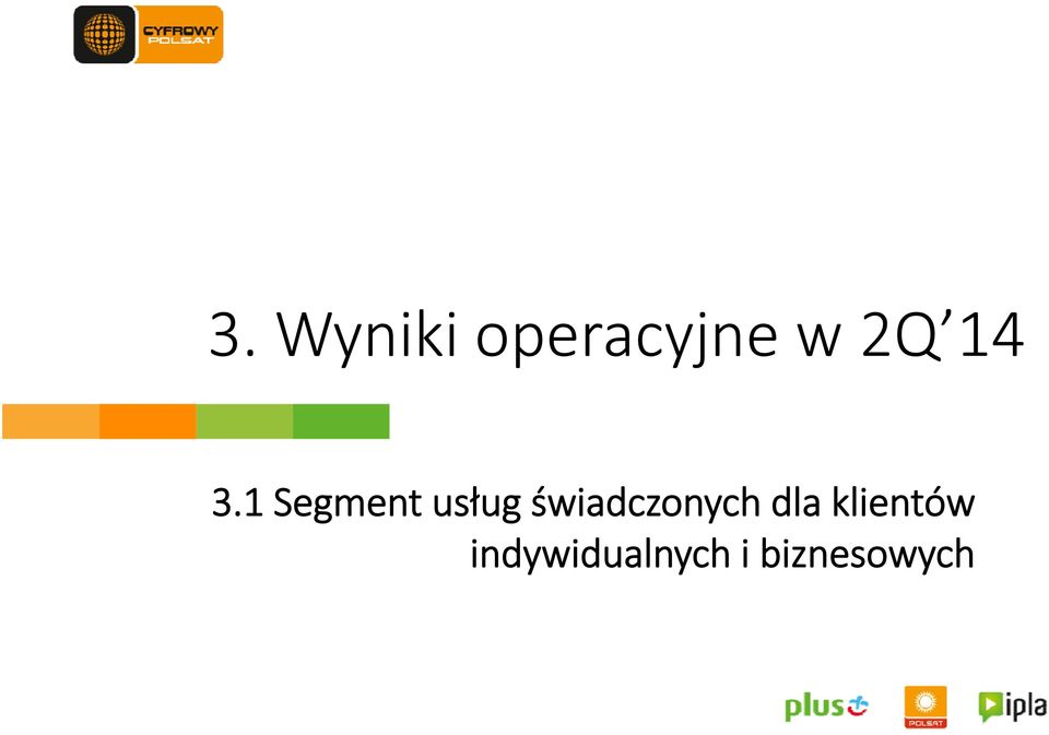 1 Segment usług świadczonych