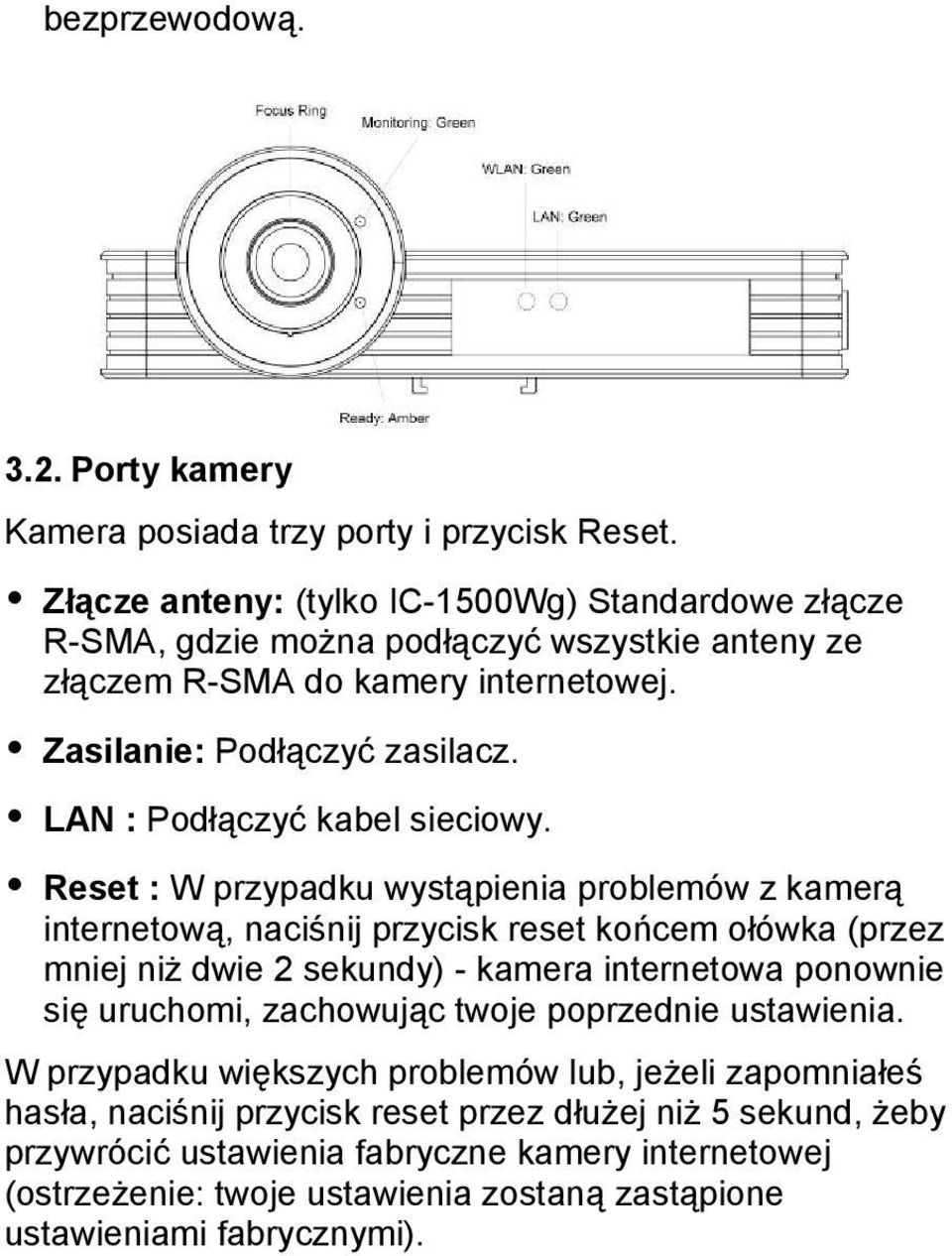 LAN : Podłączyć kabel sieciowy.