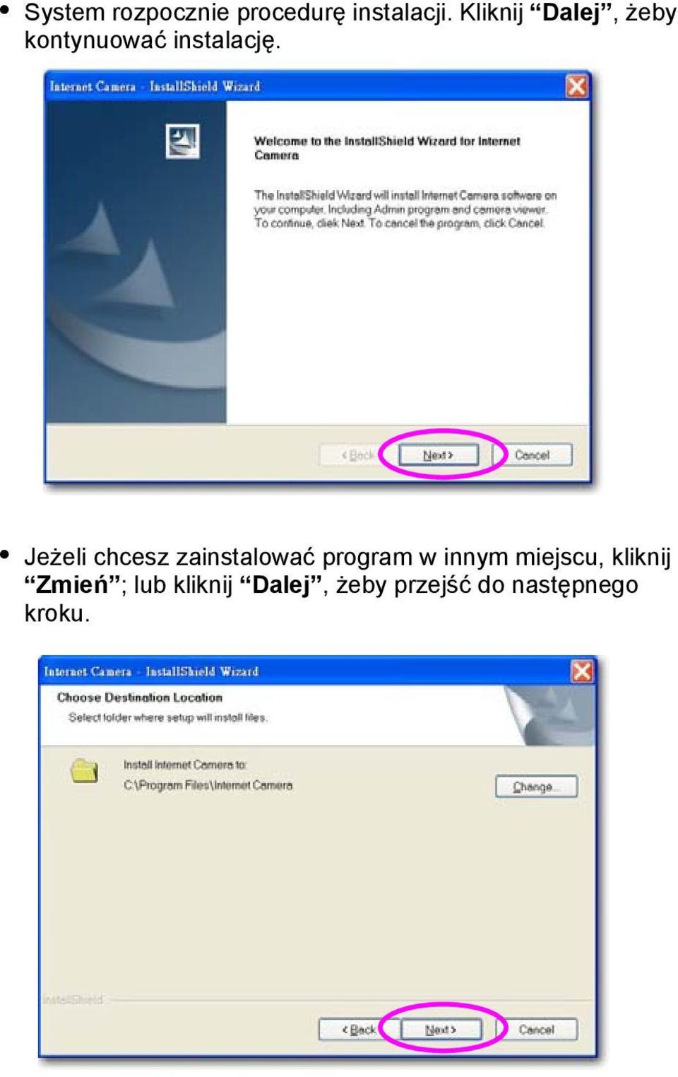 Jeżeli chcesz zainstalować program w innym