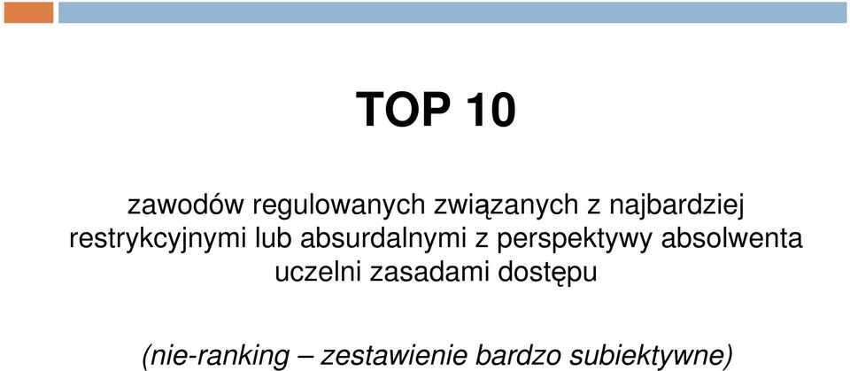 z perspektywy absolwenta uczelni zasadami