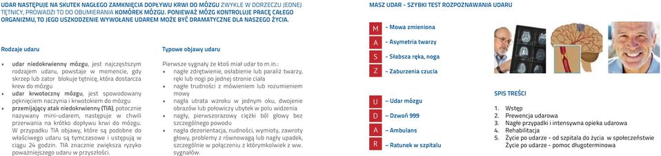 Rodzaje udaru udar niedokrwienny mózgu, jest najczęstszym rodzajem udaru, powstaje w momencie, gdy skrzep lub zator blokuje tętnicę, która dostarcza krew do mózgu udar krwotoczny mózgu, jest