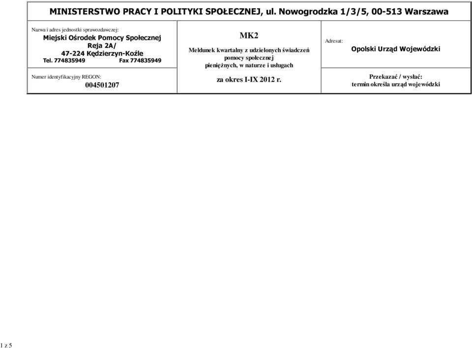 2A/ 47-224 Kędzierzyn-Koźle Tel.