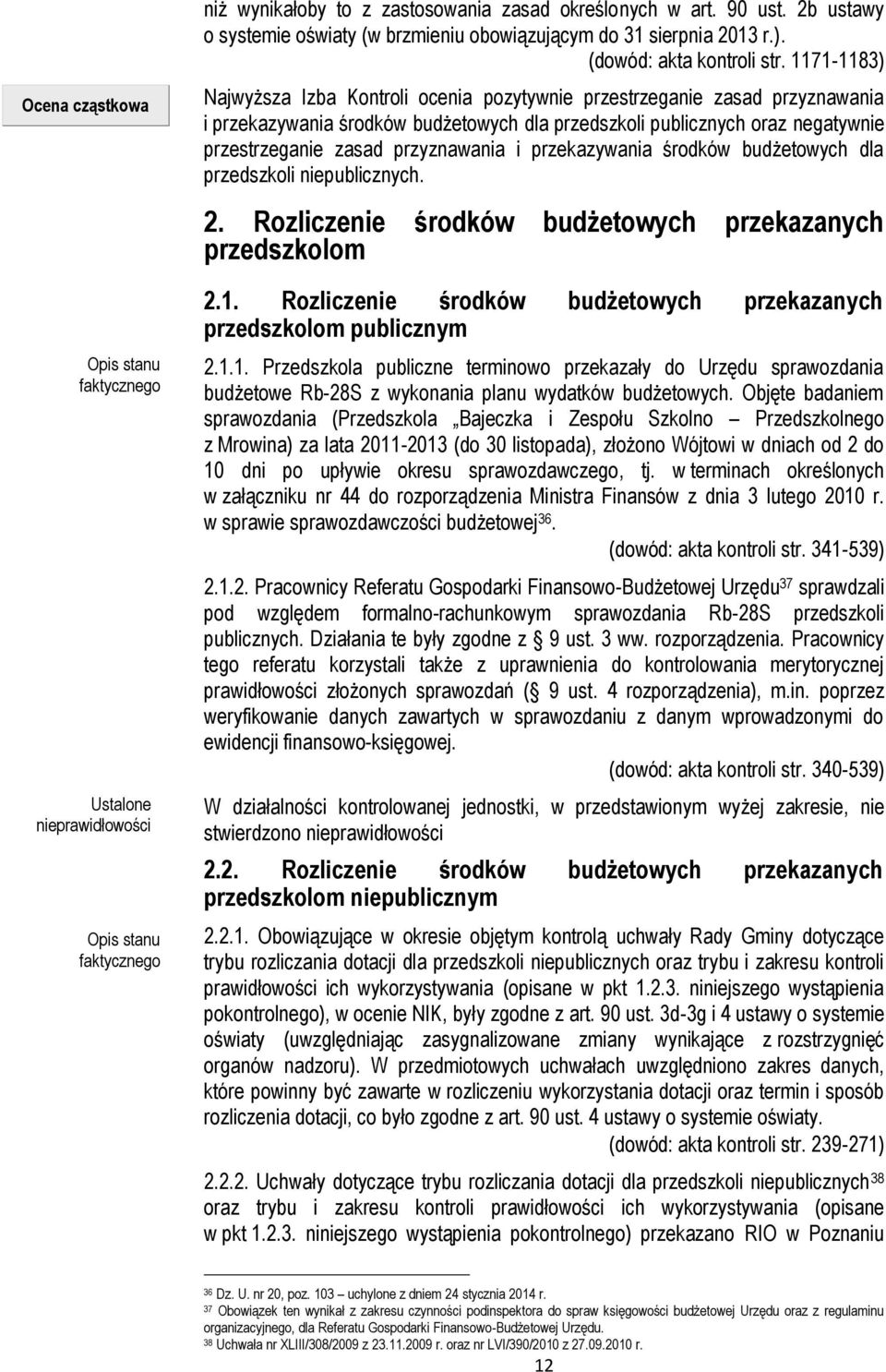 przyznawania i przekazywania środków budżetowych dla przedszkoli niepublicznych. 2.