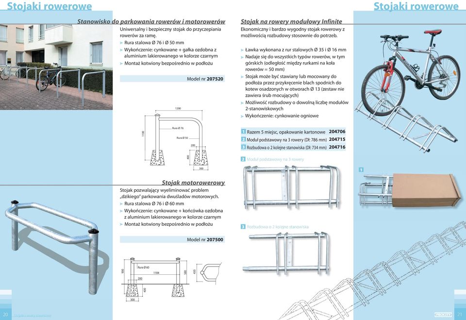 rowerowy z możliwością rozbudowy stosownie do potrzeb.