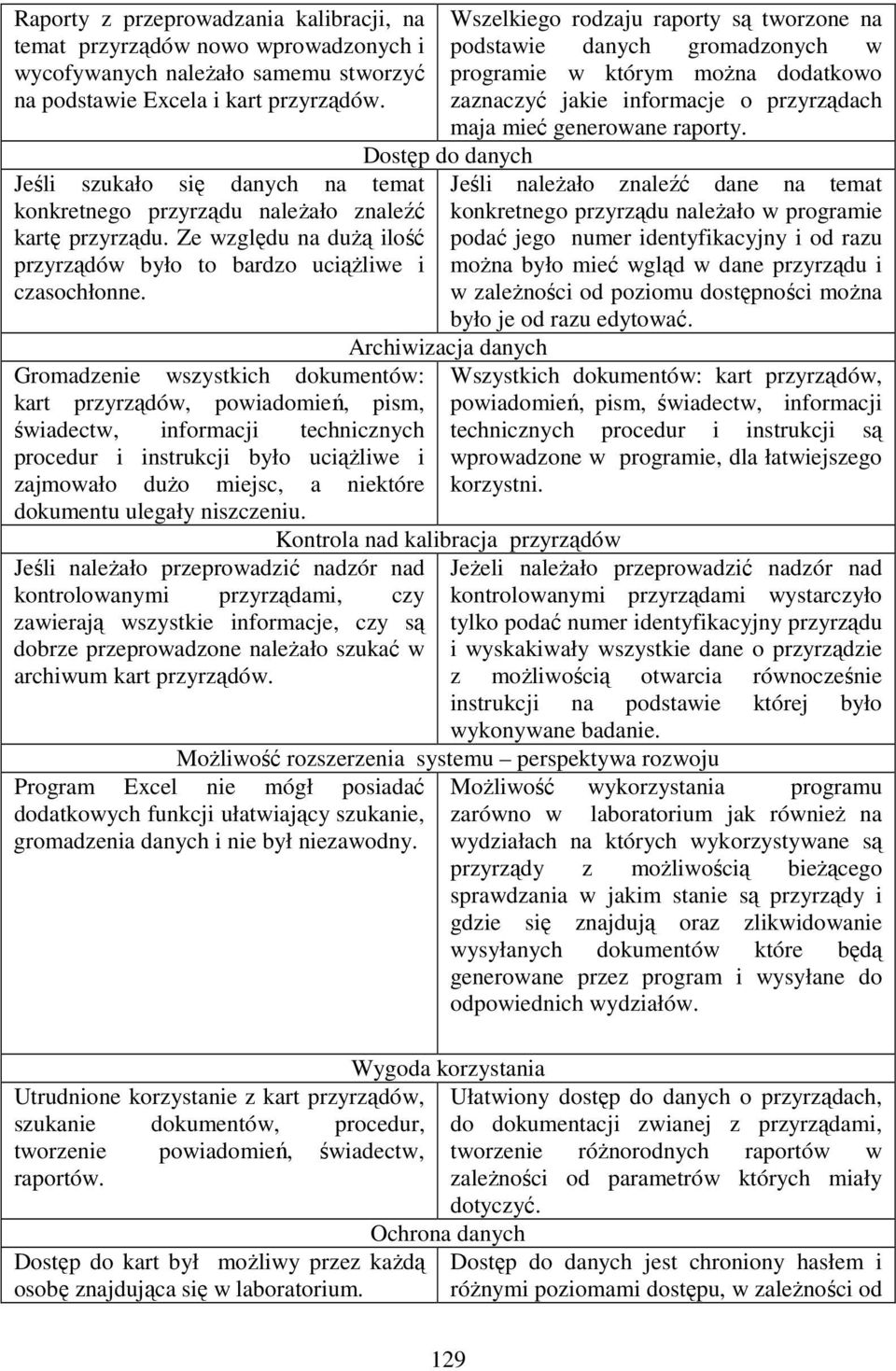 Gromadzenie wszystkich dokumentów: kart przyrządów, powiadomień, pism, świadectw, informacji technicznych procedur i instrukcji było uciąŝliwe i zajmowało duŝo miejsc, a niektóre dokumentu ulegały