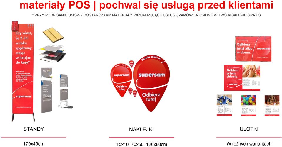 USŁUGĘ ZAMÓWIEŃ ONLINE W TWOIM SKLEPIE GRATIS STANDY