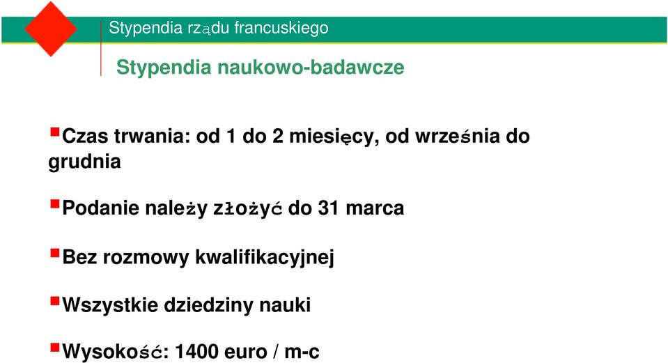 Podanie należy złożyć do 31 marca Bez rozmowy