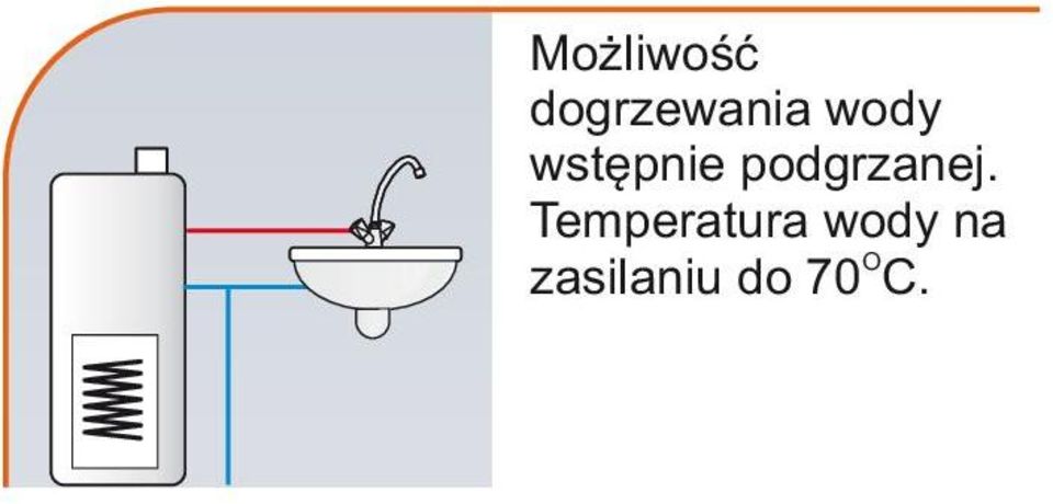 Sterowanie elektroniczne Elektroniczny układ sterowania umożliwia precyzyjną regulację temperatury w zakresie 30 60 C z dokładno- ścią do 1 C.