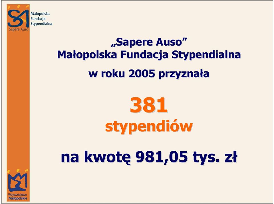 roku 2005 przyznała 381