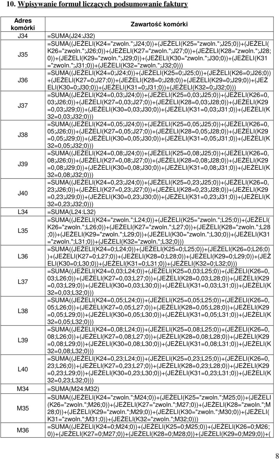 ";j32;0))) J36 =SUMA((JEŻELI(K24=0;J24;0))+(JEŻELI(K25=0;J25;0))+(JEŻELI(K26=0;J26;0)) +(JEŻELI(K27=0;J27;0))+(JEŻELI(K28=0;J28;0))+(JEŻELI(K29=0;J29;0))+(JEŻ